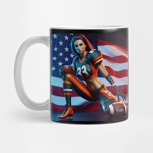 American Woman NFL Football Player #10 Mug